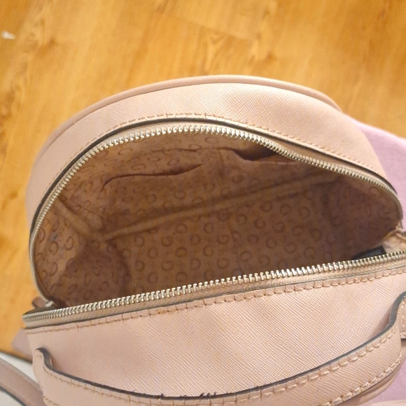Women's Pink Guess Mini Backpack - Picture 7 of 8